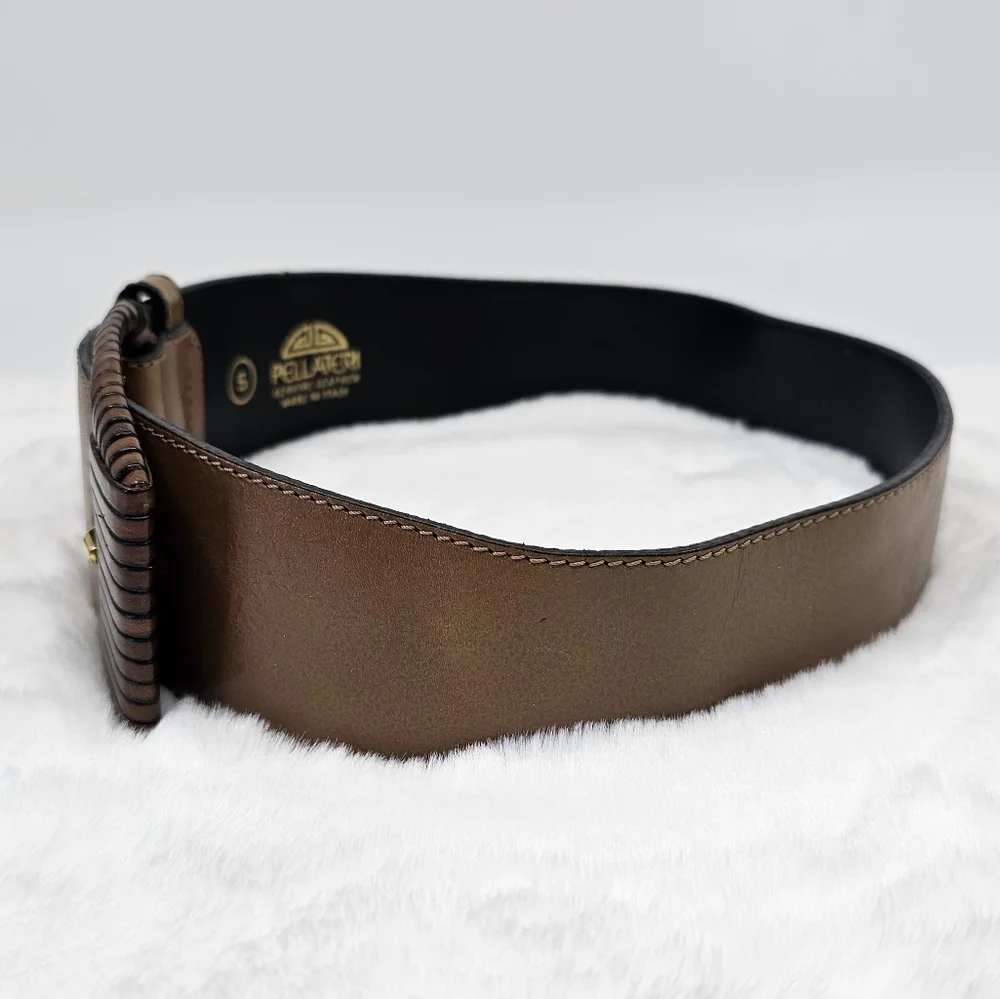 Pellateri vintage Italy brown leather belt small